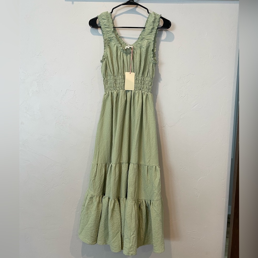 NWT Entro Sage Green Midi Dress